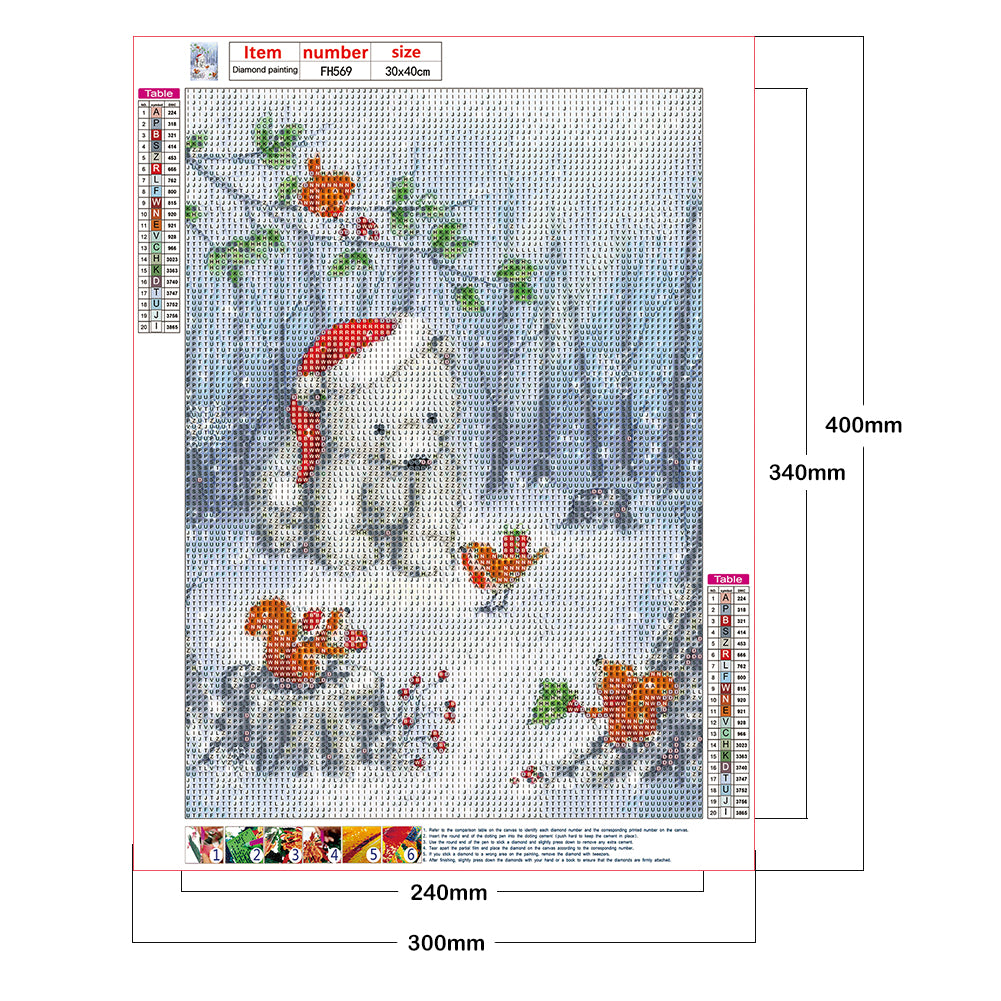 Polar Bears - Full Round Drill Diamond Painting 30*40CM