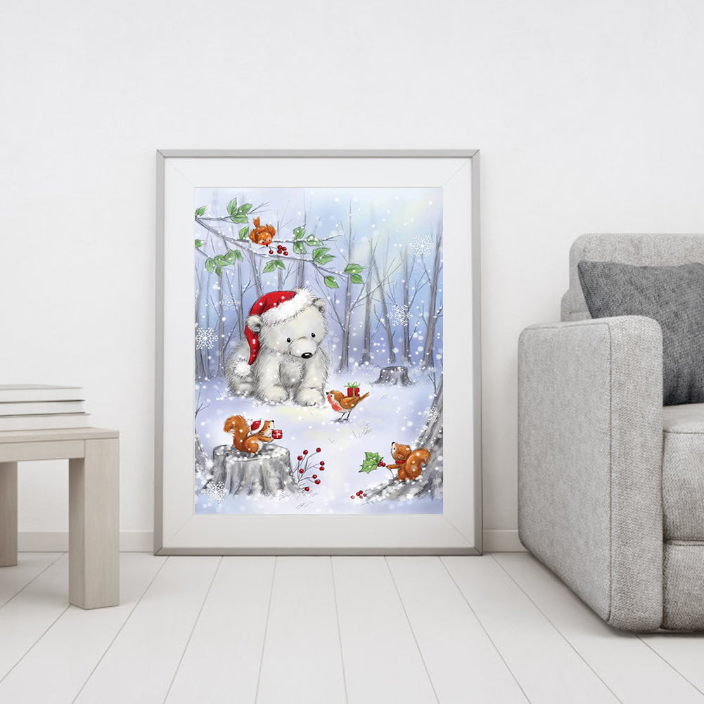 Polar Bears - Full Round Drill Diamond Painting 30*40CM