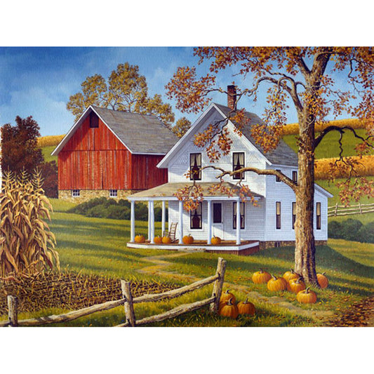 House Scenery - Full Round Drill Diamond Painting 40*30CM