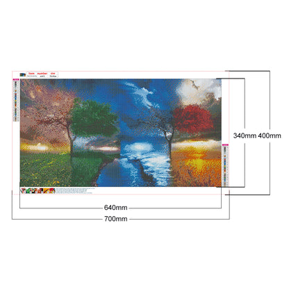 Four Seasons Tree - Full Round Drill Diamond Painting 70*40CM