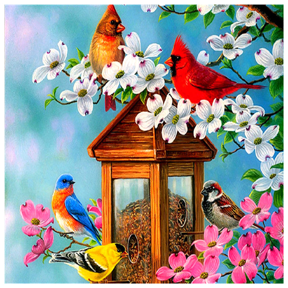 Bird - Full Round Drill Diamond Painting 40*40CM