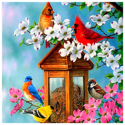 Bird - Full Round Drill Diamond Painting 40*40CM