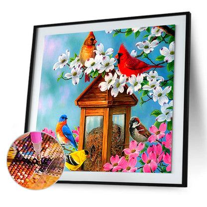 Bird - Full Round Drill Diamond Painting 40*40CM