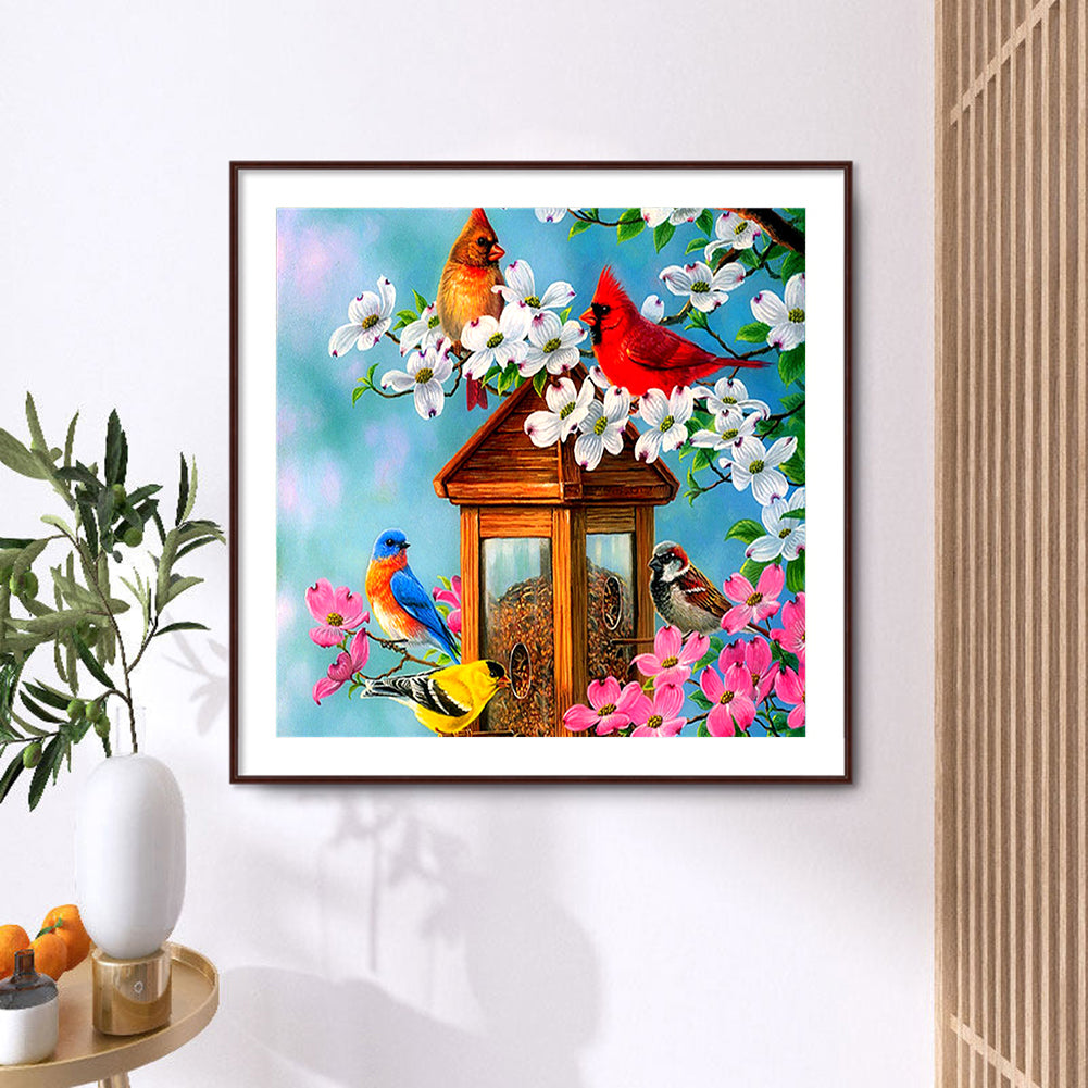 Bird - Full Round Drill Diamond Painting 40*40CM