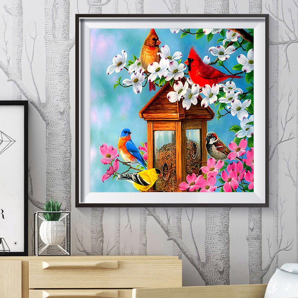 Bird - Full Round Drill Diamond Painting 40*40CM