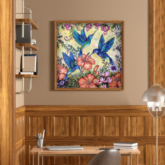 Bird - Full Round Drill Diamond Painting 30*30CM