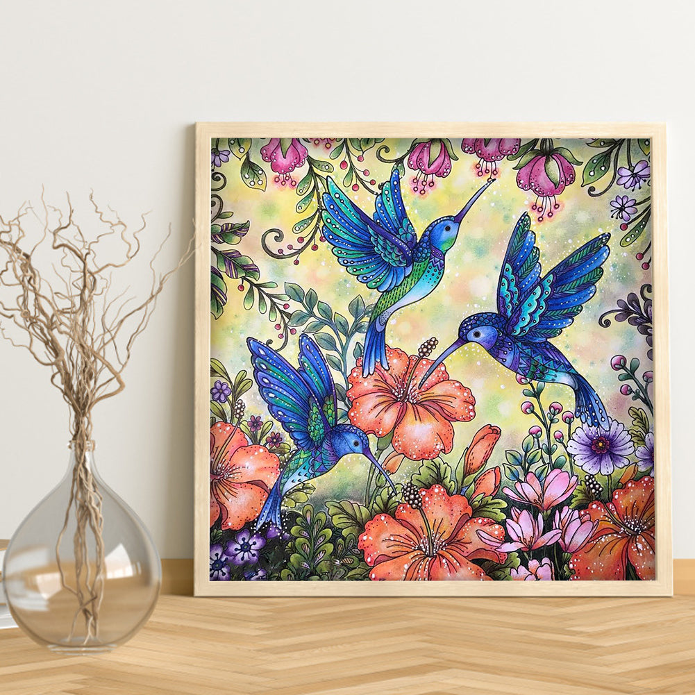 Bird - Full Round Drill Diamond Painting 30*30CM