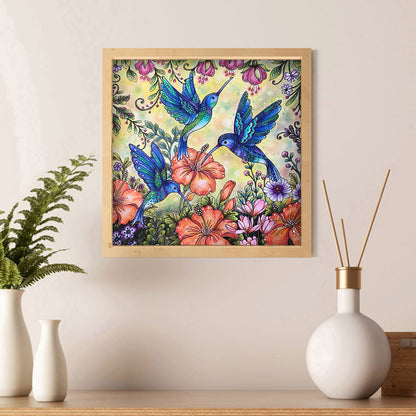 Bird - Full Round Drill Diamond Painting 30*30CM