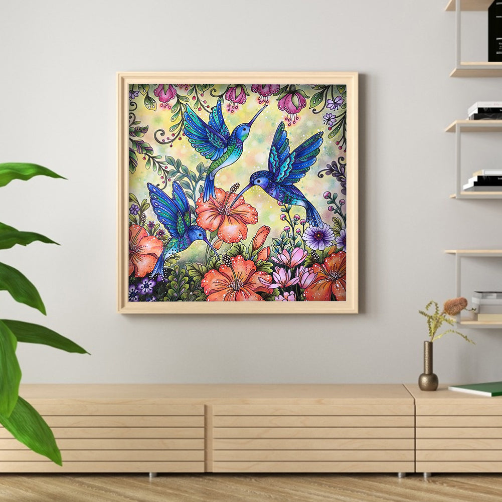 Bird - Full Round Drill Diamond Painting 30*30CM