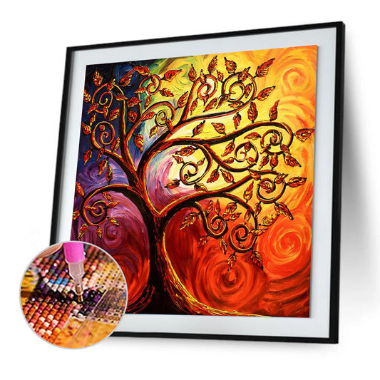 Tree - Full Round Drill Diamond Painting 30*30CM