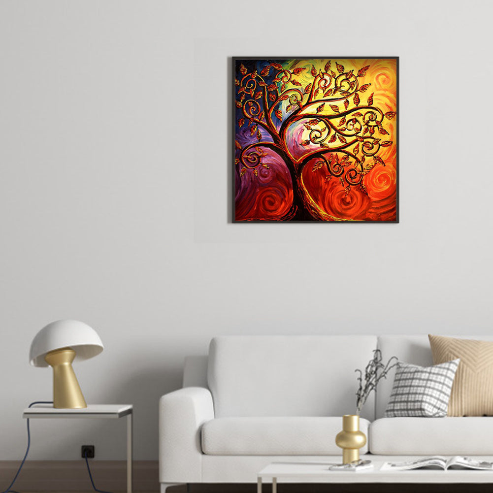 Tree - Full Round Drill Diamond Painting 30*30CM