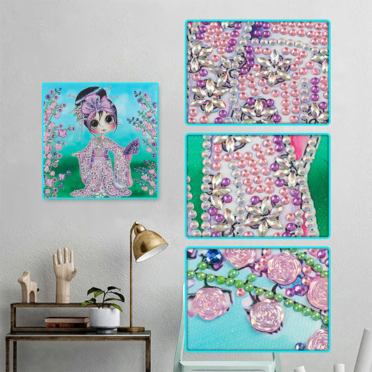 Kimono Girl - Special Shaped Drill Diamond Paiting 30*30CM