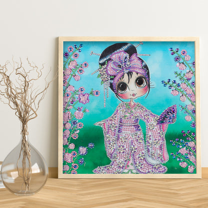 Kimono Girl - Special Shaped Drill Diamond Paiting 30*30CM