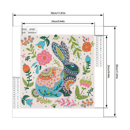 Rabbit - Special Shaped Drill Diamond Paiting 30*30CM
