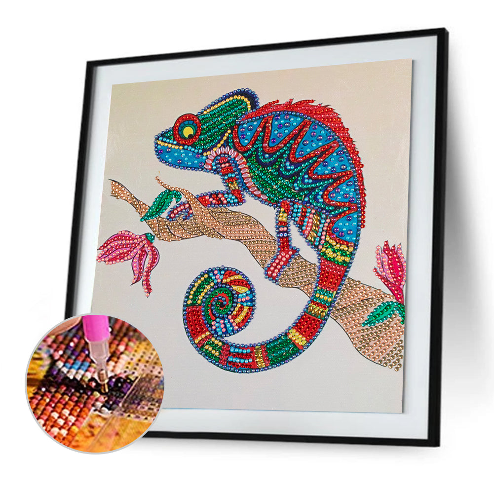 Chameleon - Special Shaped Drill Diamond Paiting 30*30CM