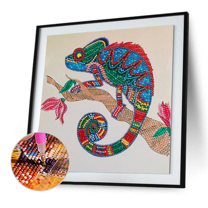 Chameleon - Special Shaped Drill Diamond Paiting 30*30CM