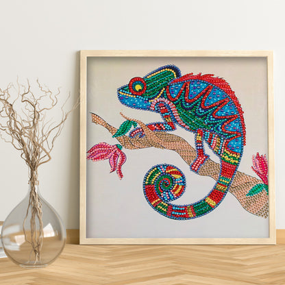 Chameleon - Special Shaped Drill Diamond Paiting 30*30CM