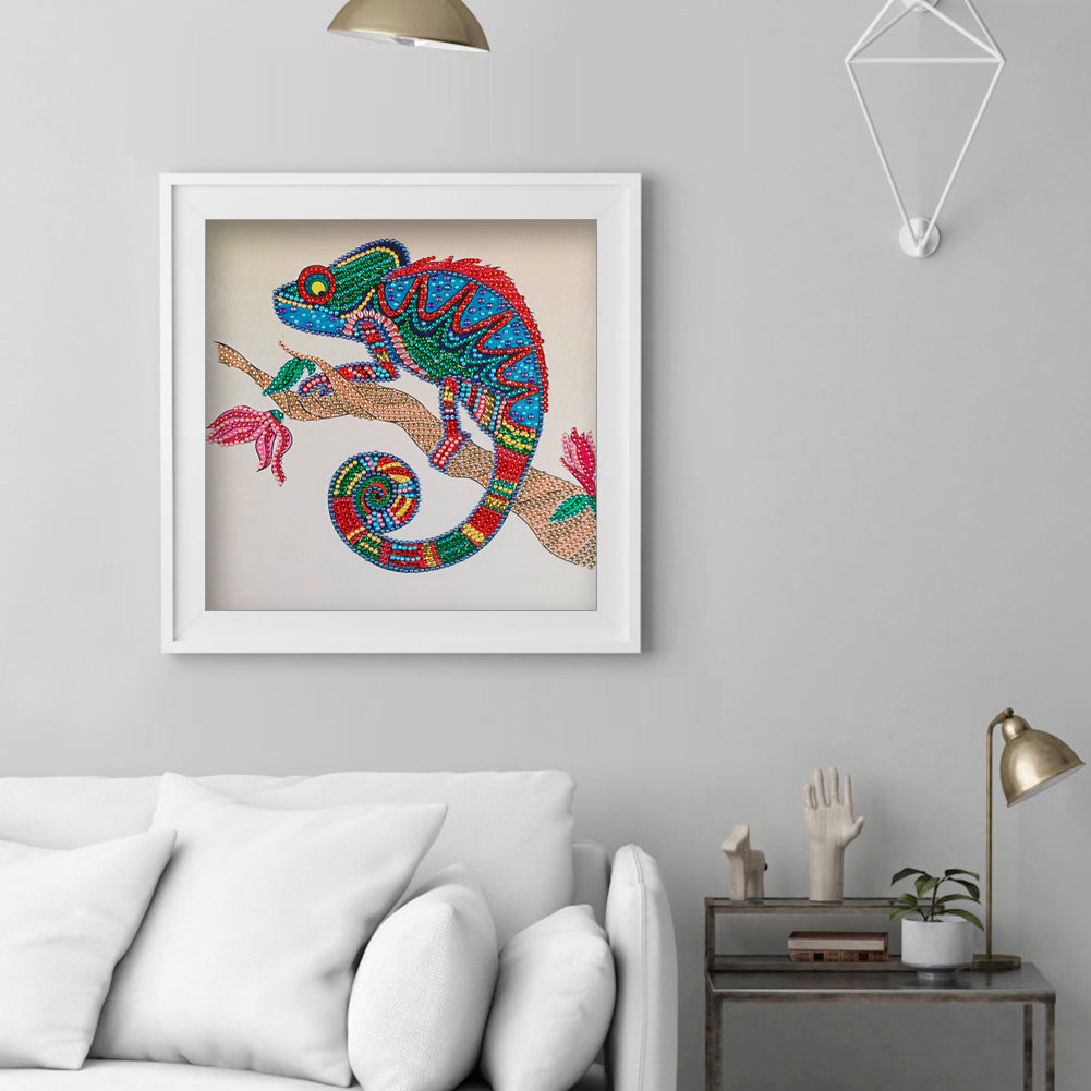 Chameleon - Special Shaped Drill Diamond Paiting 30*30CM