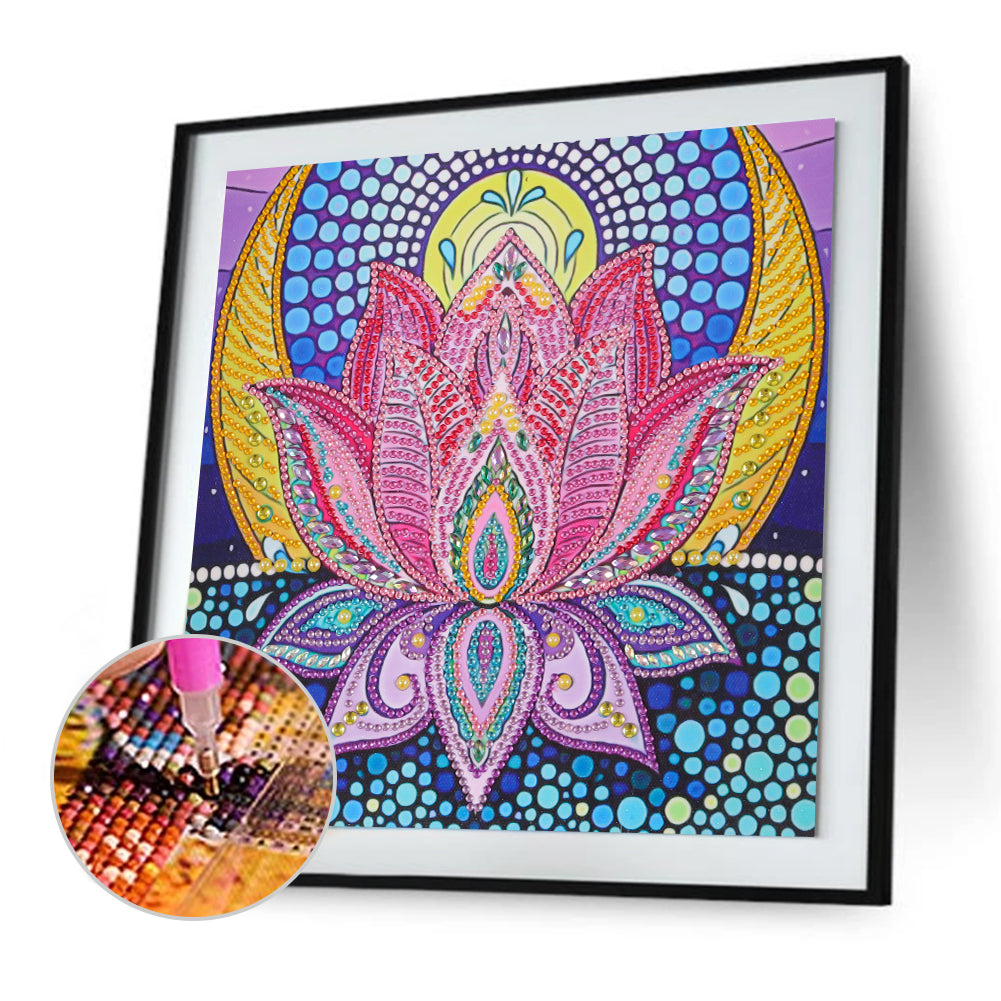 Lotus - Special Shaped Drill Diamond Paiting 30*30CM