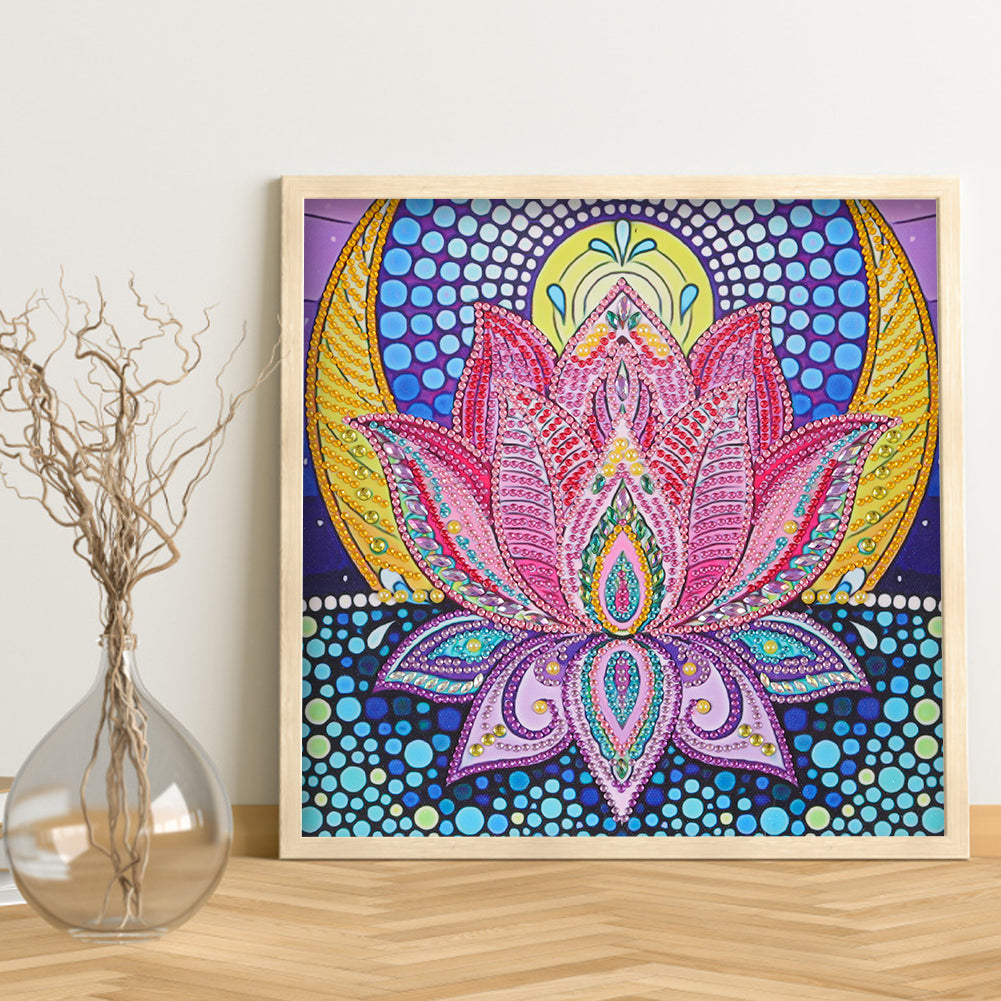 Lotus - Special Shaped Drill Diamond Paiting 30*30CM