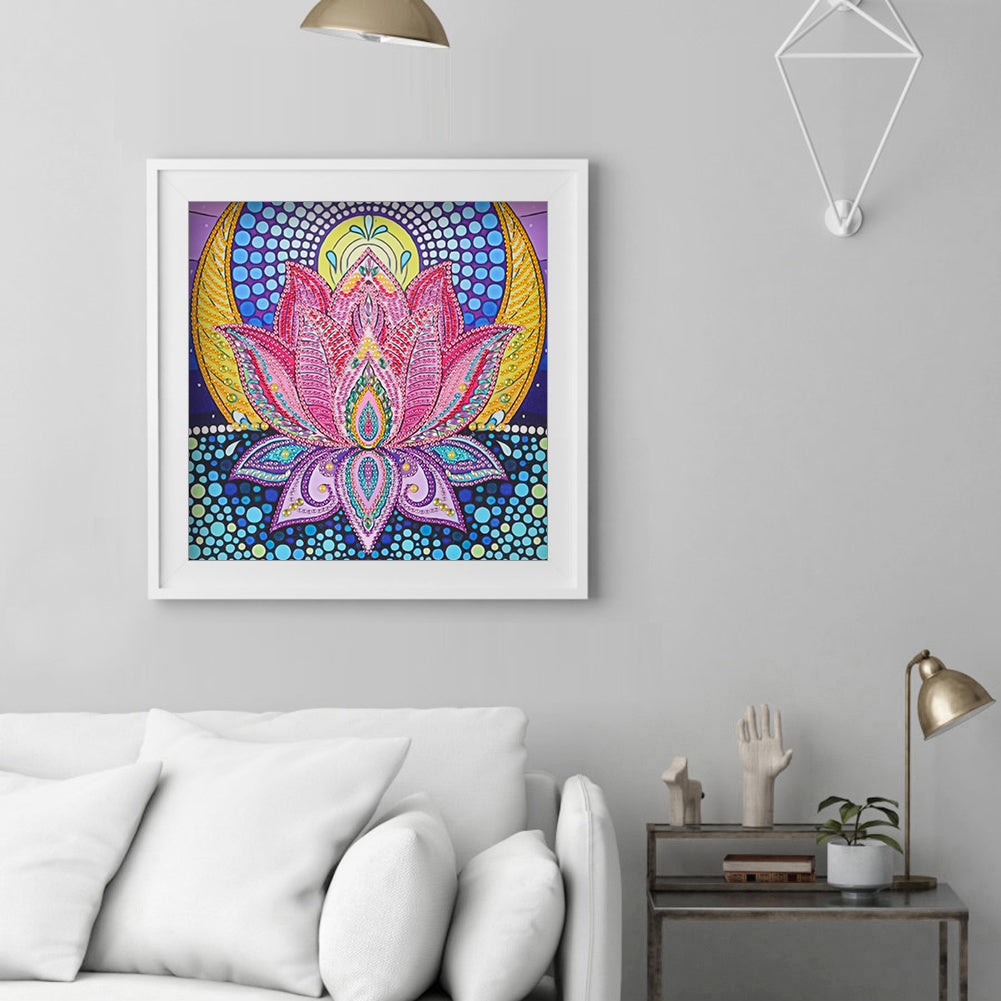 Lotus - Special Shaped Drill Diamond Paiting 30*30CM