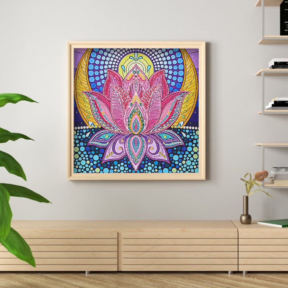 Lotus - Special Shaped Drill Diamond Paiting 30*30CM