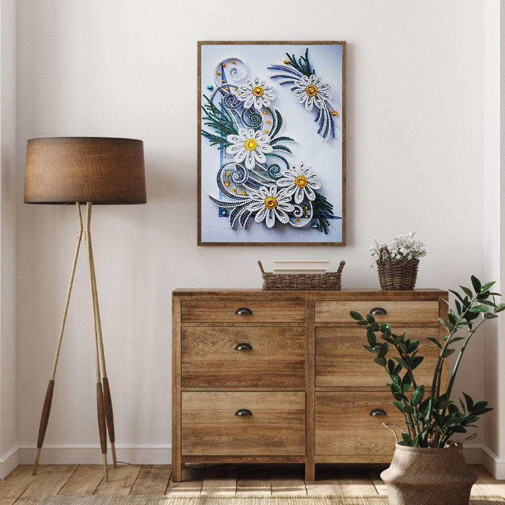 Flowers - Special Shaped Drill Diamond Paiting 30*40CM