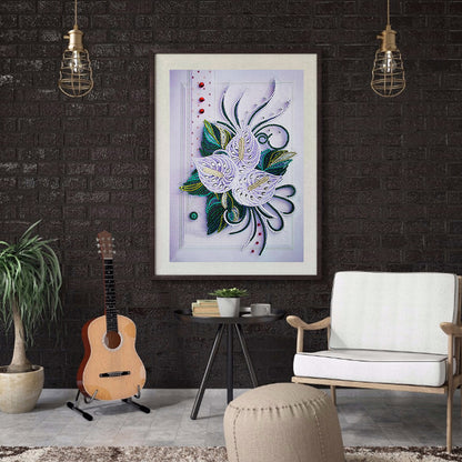 Flowers - Special Shaped Drill Diamond Paiting 30*40CM
