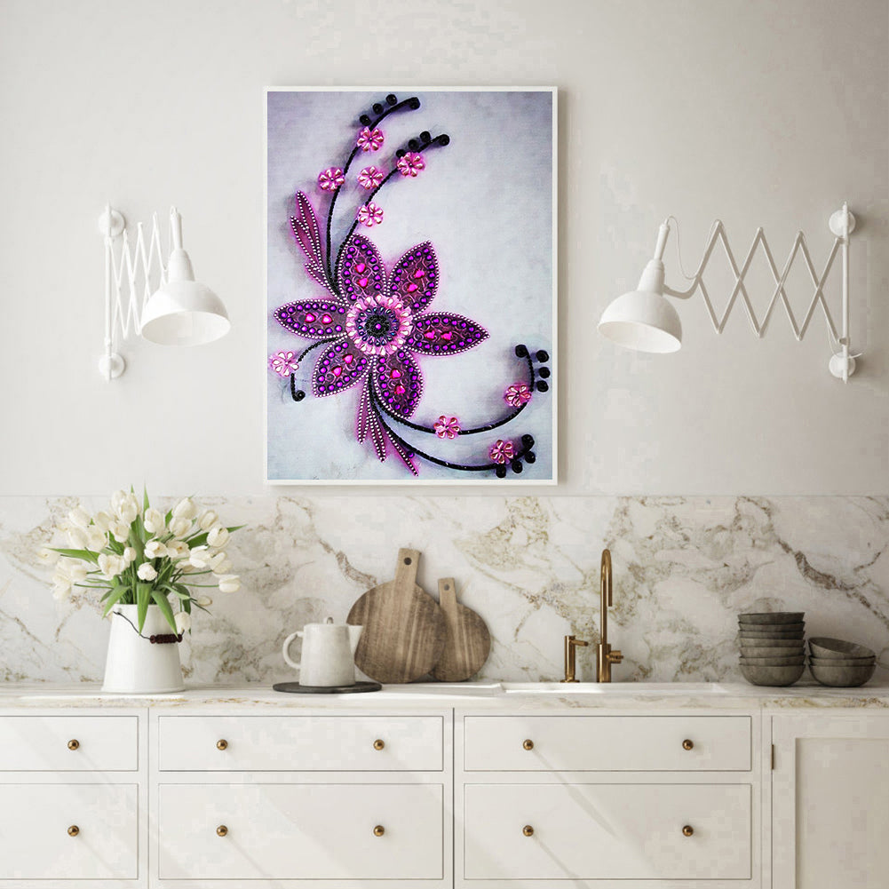 Flowers - Special Shaped Drill Diamond Paiting 30*40CM