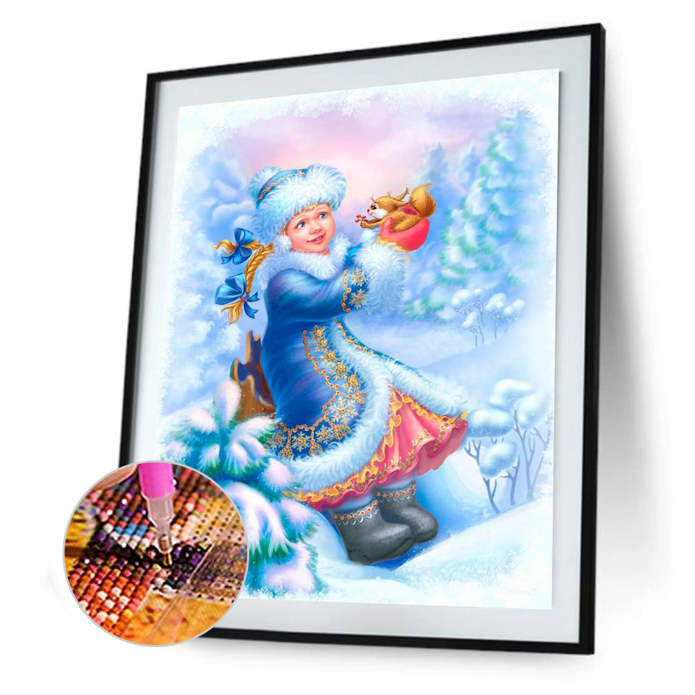 Ice Girl - Full Round Drill Diamond Painting 30*40CM