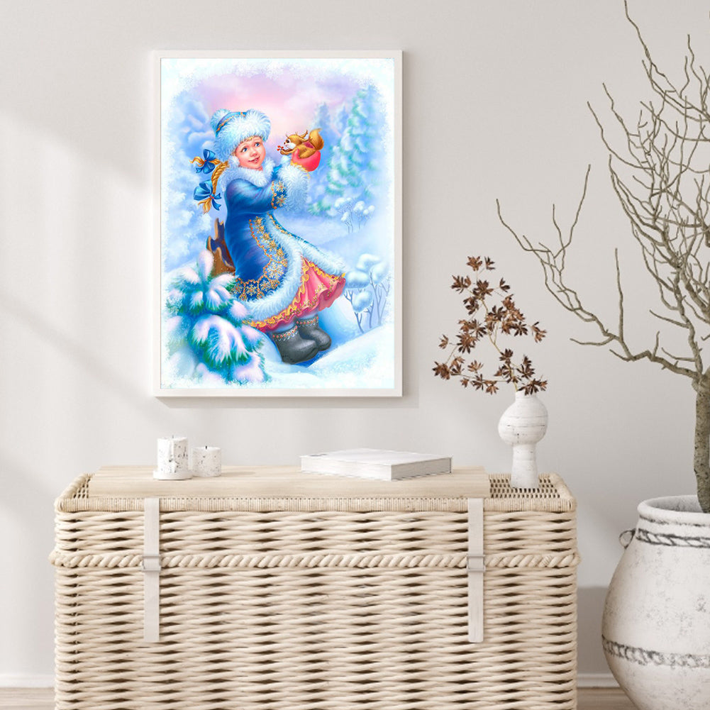 Ice Girl - Full Round Drill Diamond Painting 30*40CM