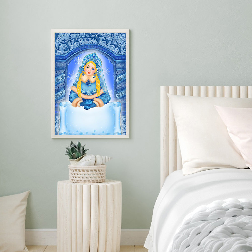 Ice Girl - Full Round Drill Diamond Painting 30*40CM