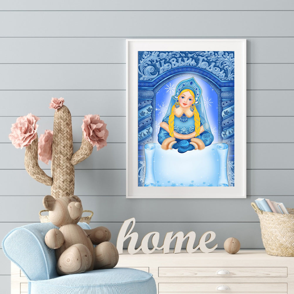 Ice Girl - Full Round Drill Diamond Painting 30*40CM