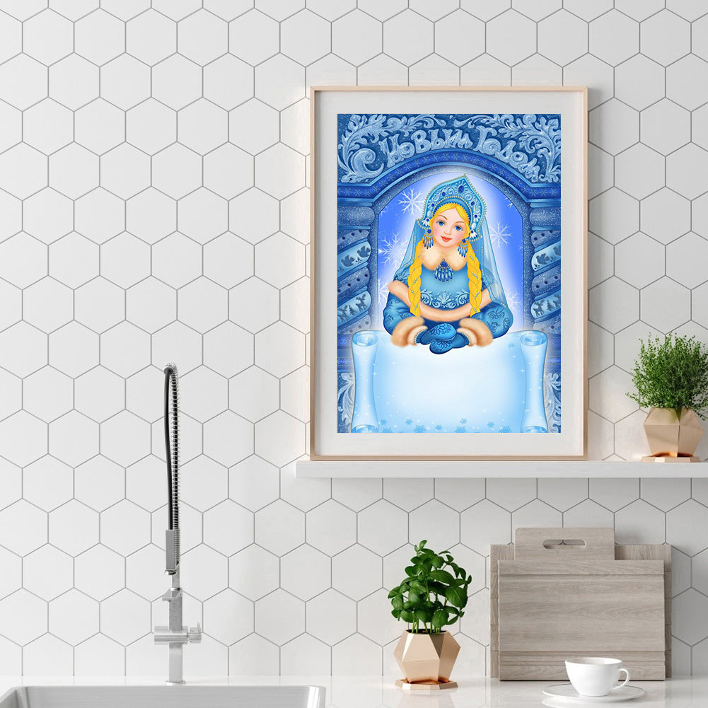 Ice Girl - Full Round Drill Diamond Painting 30*40CM