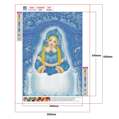 Ice Girl - Full Round Drill Diamond Painting 30*40CM