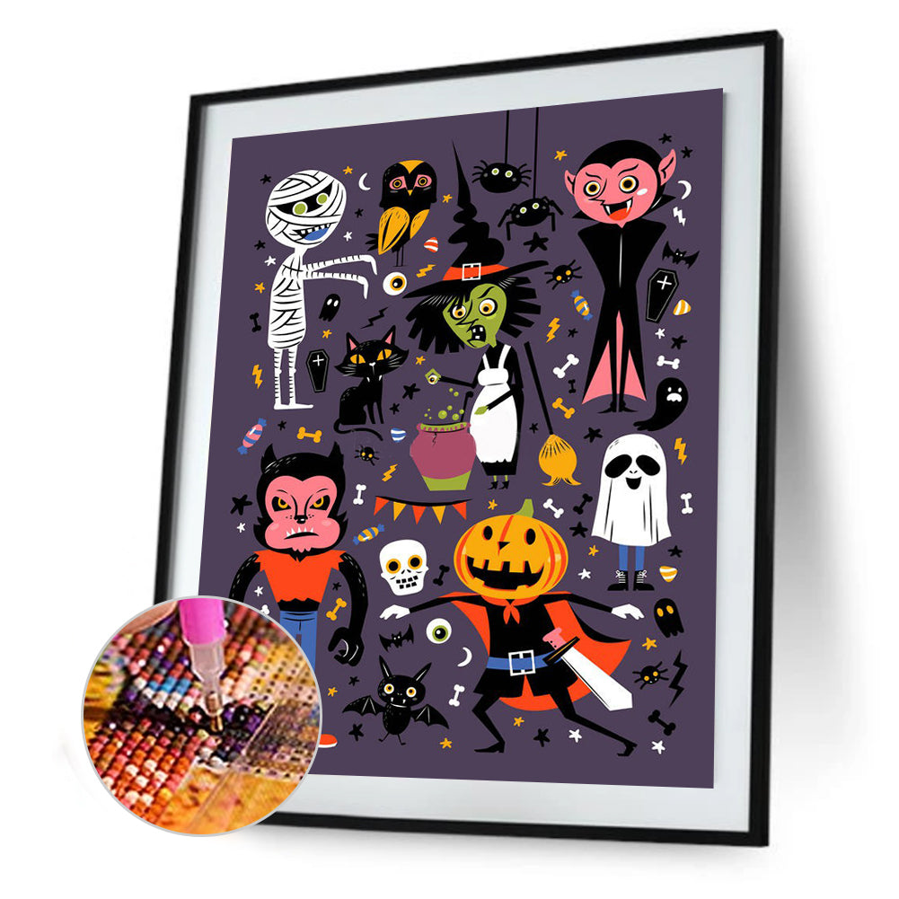 Halloween - Full Round Drill Diamond Painting 30*40CM