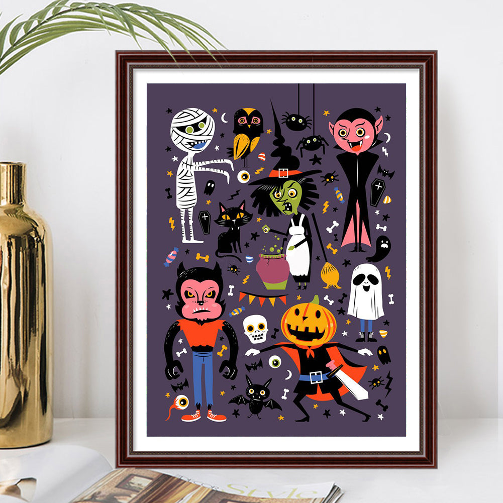 Halloween - Full Round Drill Diamond Painting 30*40CM