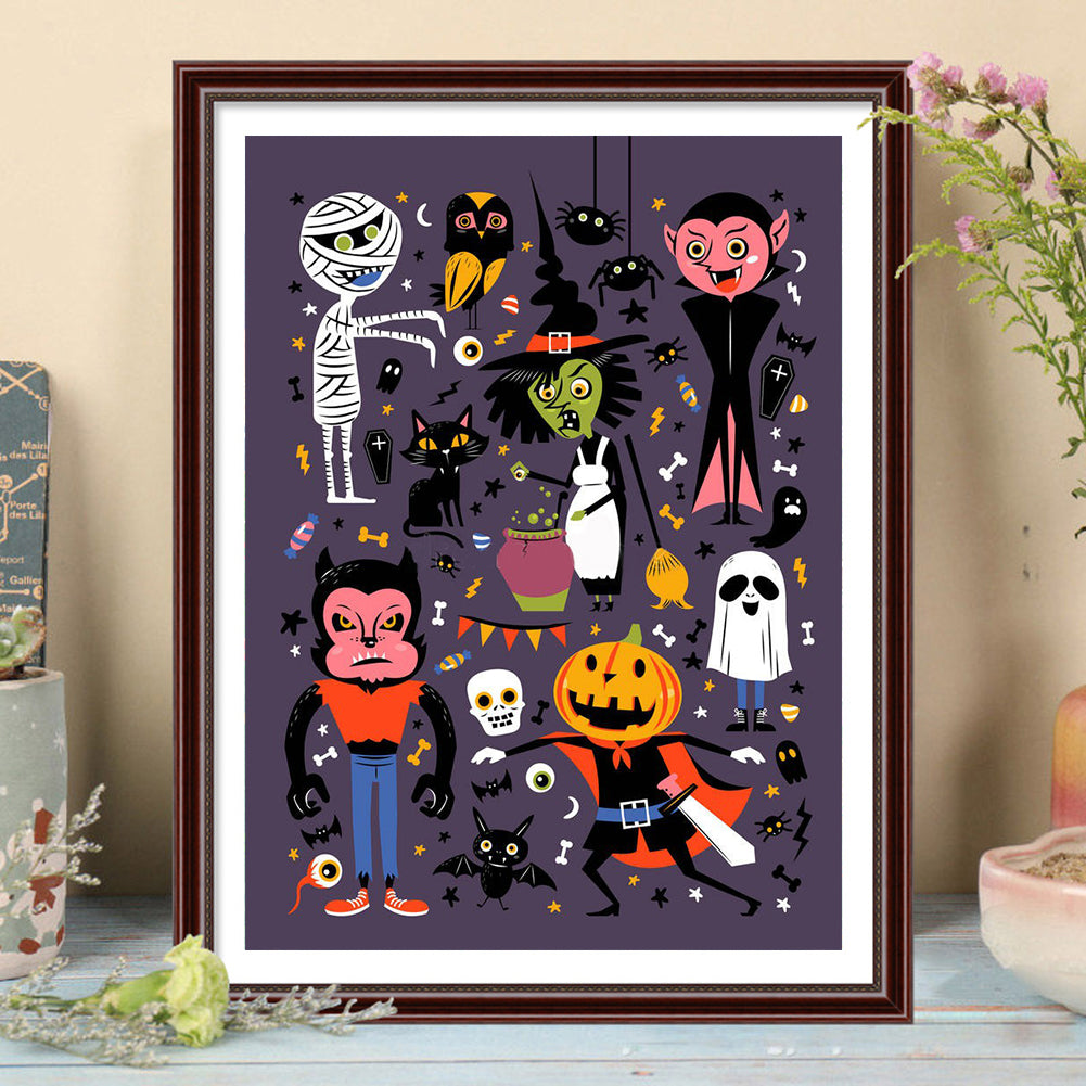 Halloween - Full Round Drill Diamond Painting 30*40CM