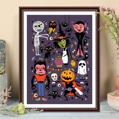 Halloween - Full Round Drill Diamond Painting 30*40CM