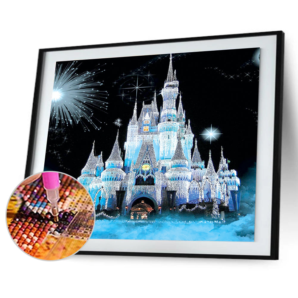 Ice Castle - Full Round Drill Diamond Painting 40*30CM