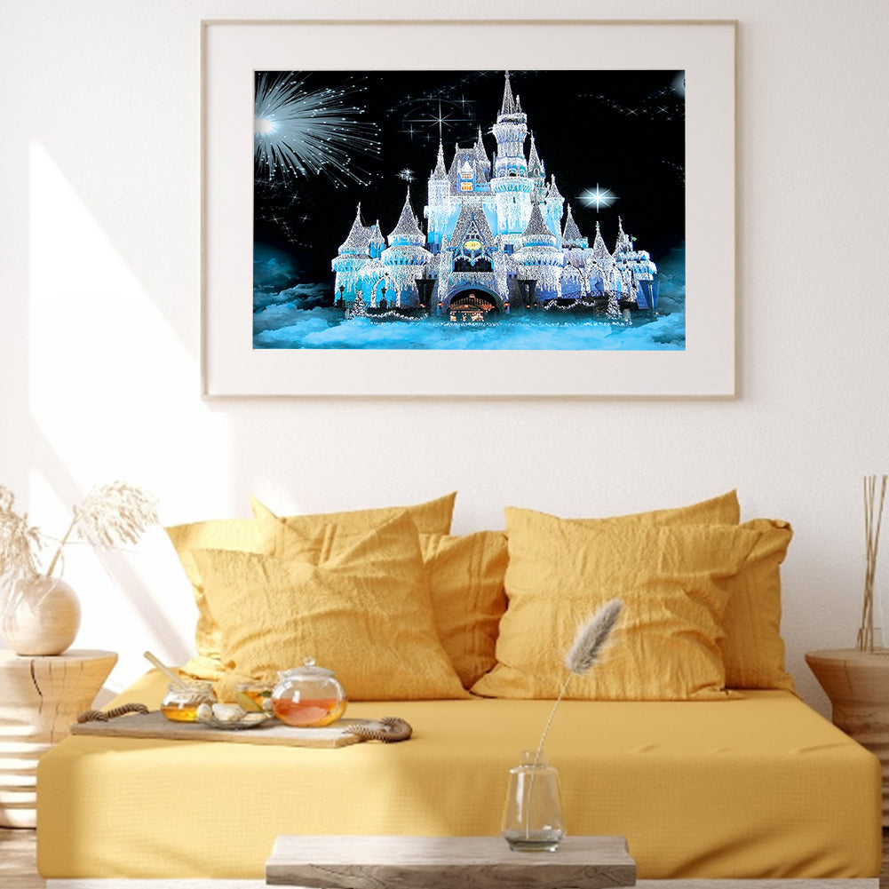 Ice Castle - Full Round Drill Diamond Painting 40*30CM