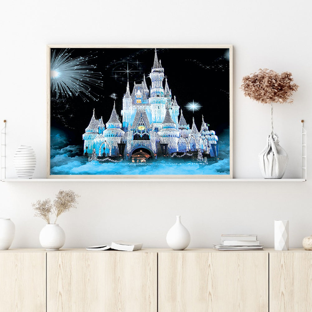 Ice Castle - Full Round Drill Diamond Painting 40*30CM