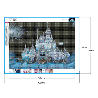 Ice Castle - Full Round Drill Diamond Painting 40*30CM