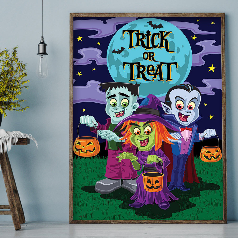 Halloween Night - Full Round Drill Diamond Painting 30*40CM