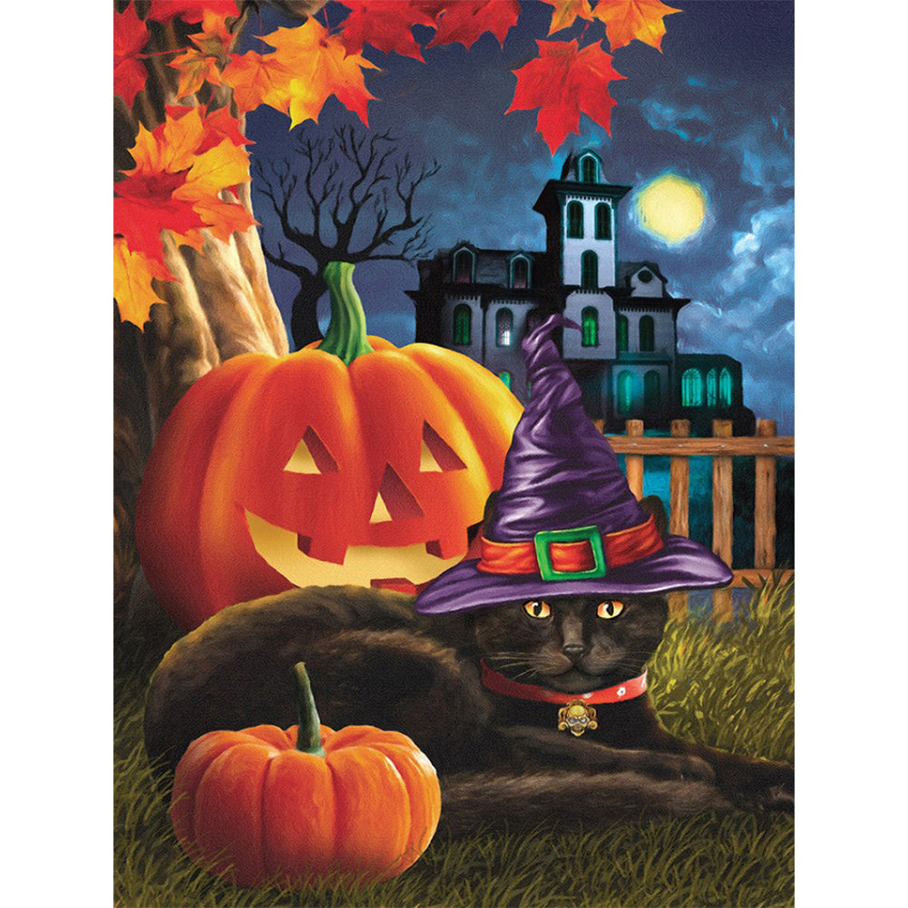 Halloween Night - Full Round Drill Diamond Painting 30*40CM