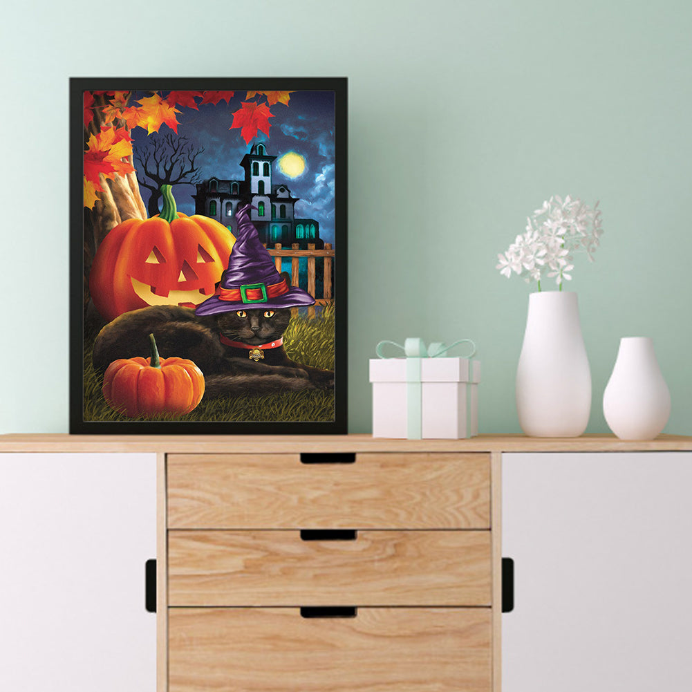 Halloween Night - Full Round Drill Diamond Painting 30*40CM