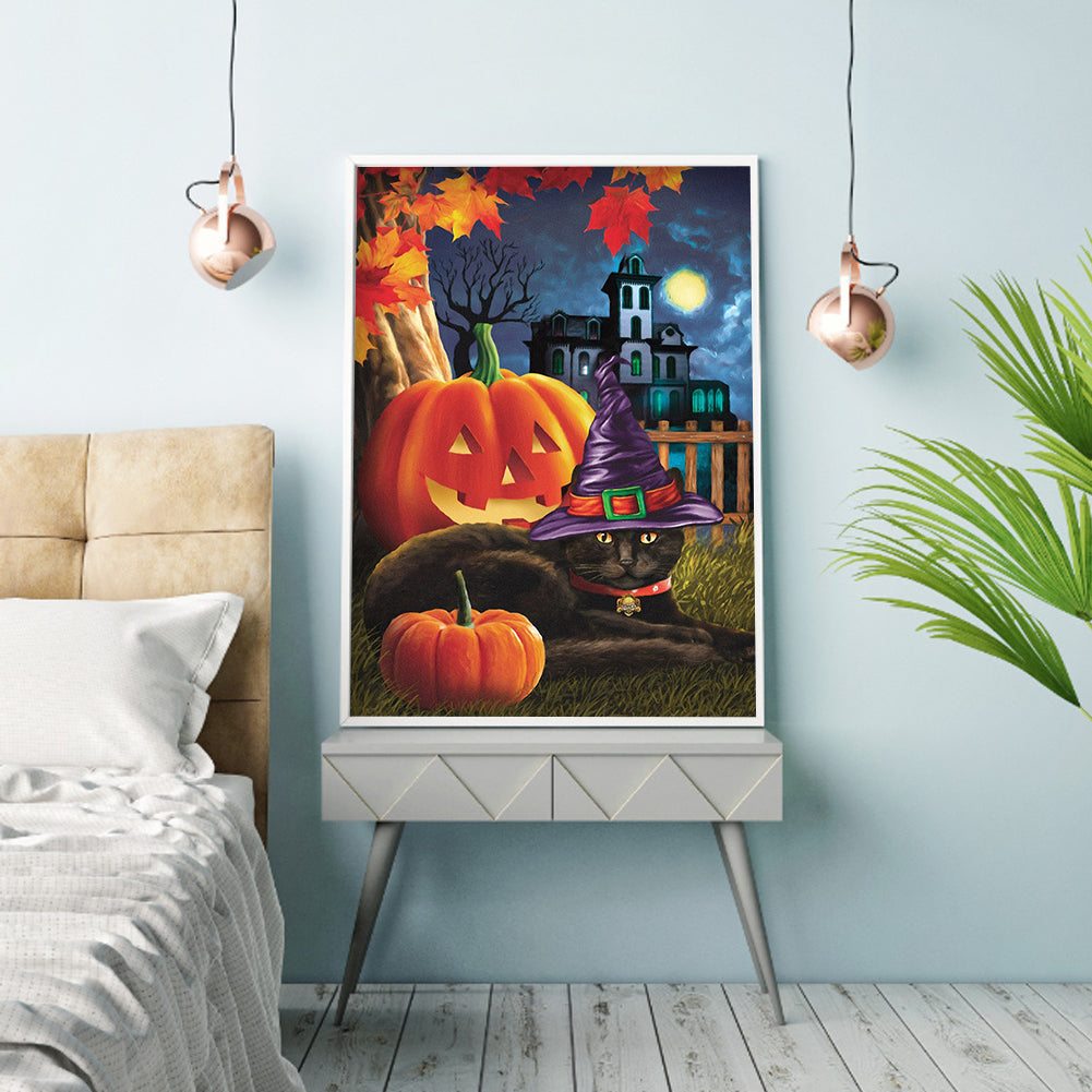 Halloween Night - Full Round Drill Diamond Painting 30*40CM