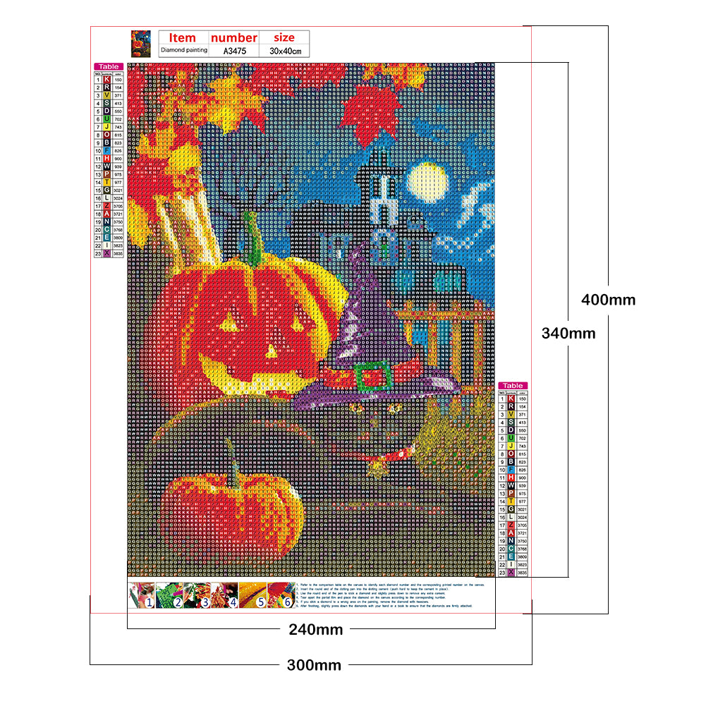 Halloween Night - Full Round Drill Diamond Painting 30*40CM