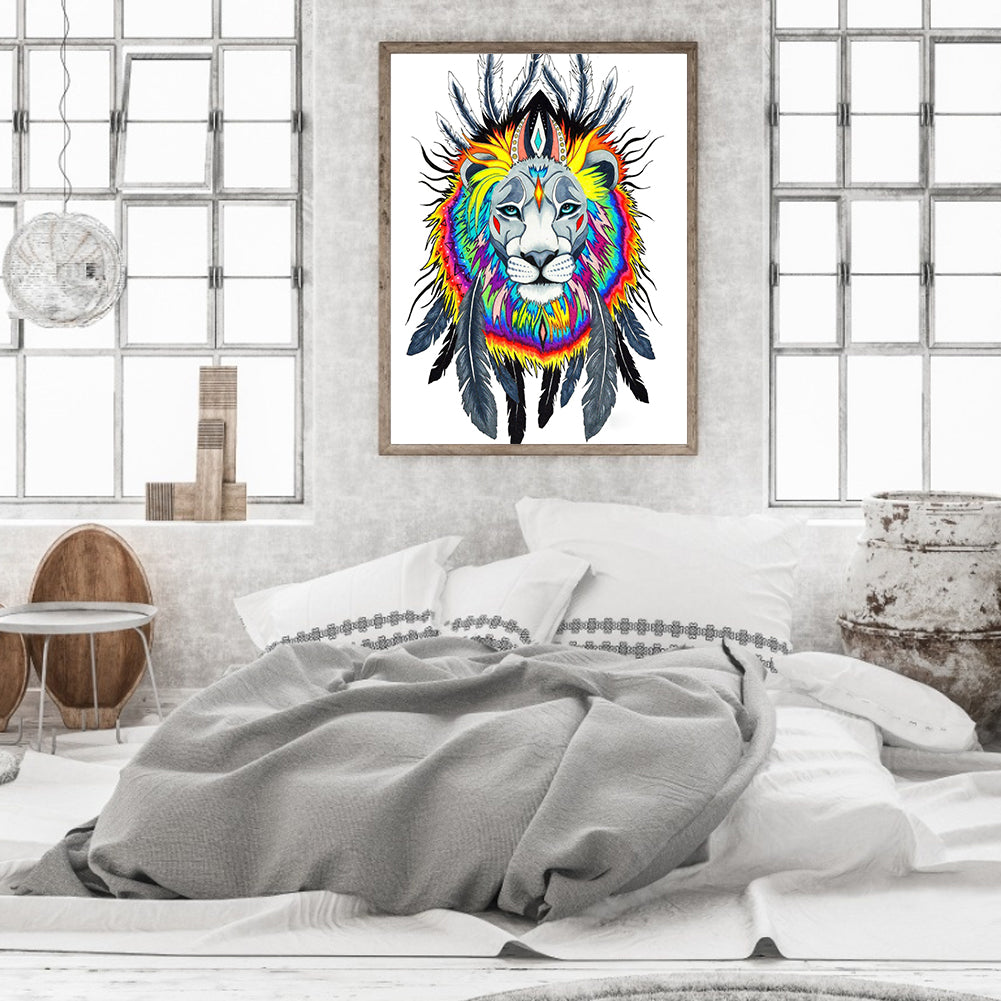 Lion - Full Round Drill Diamond Painting 40*50CM