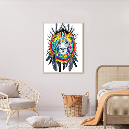 Lion - Full Round Drill Diamond Painting 40*50CM